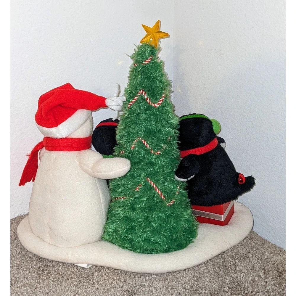 Hallmark 2006 Christmas Decor Animated Musical Snowman Penguins Tree Light WORKS